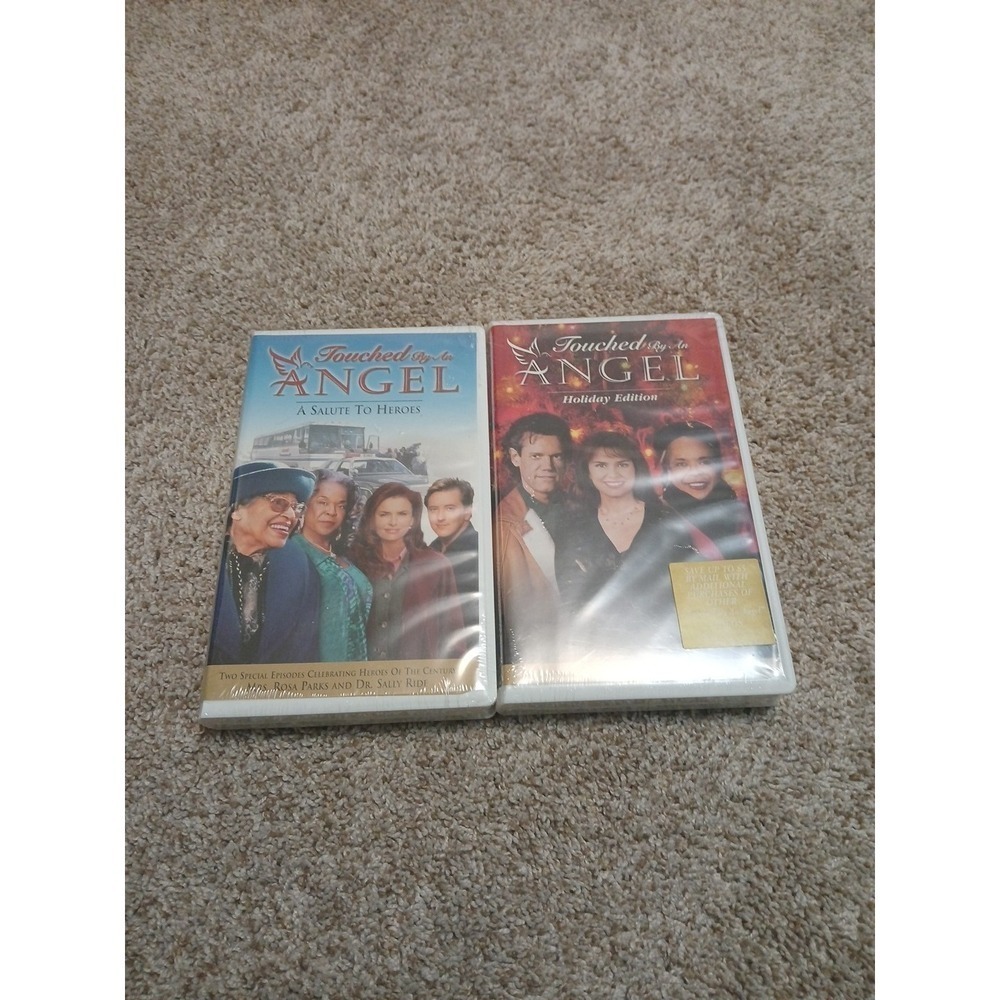 Touched by an Angel A Salute to Heroes & Holiday Edition (VHS, 2000) Both NEW!!